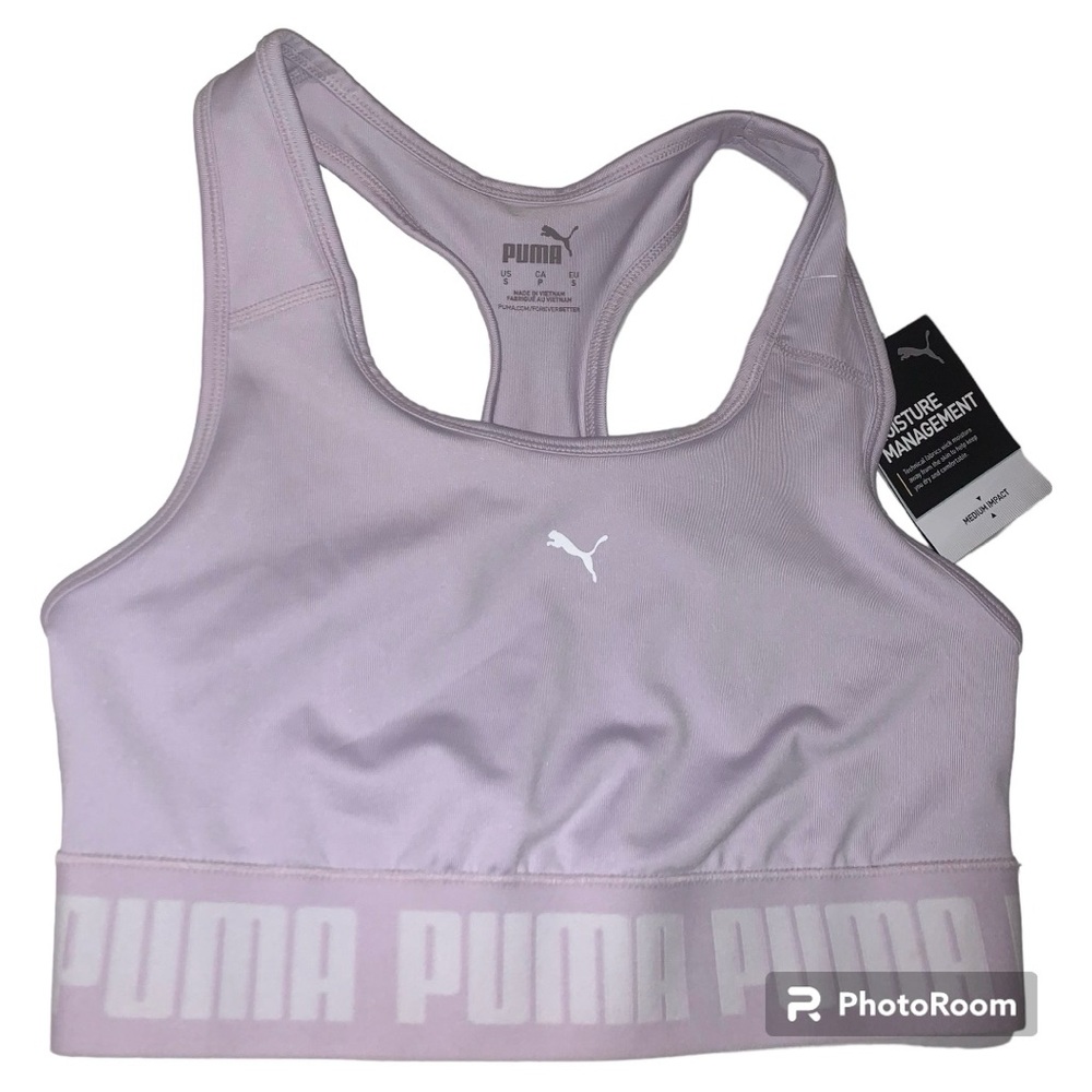 Puma Mid Impact Strong Bra Lavender Fog Size:S